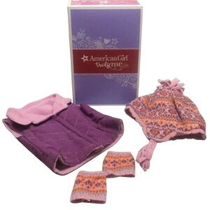 American Girl doll Warm Winter Accessories~Hat~Vest~Cuffs~Fingerless gloves NIB